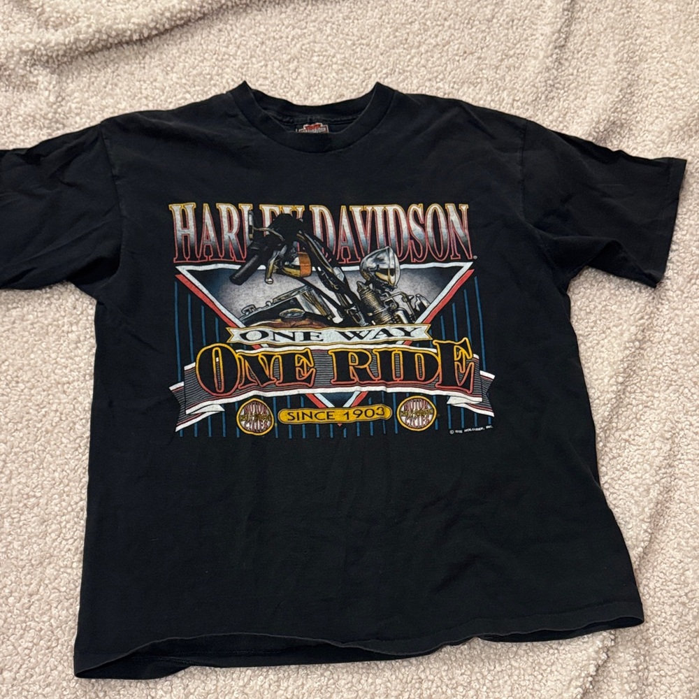 Harley-Davidson Black 'One Way Ride' T-Shirt